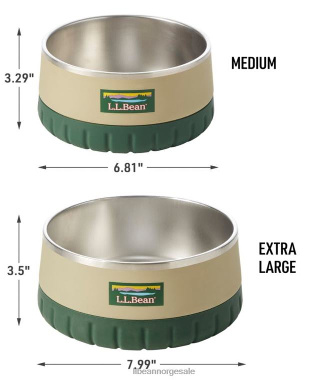 unisex isolert hundeskål 24VDH1579 L.L.Bean hjem varer kystsand/leirgrønt