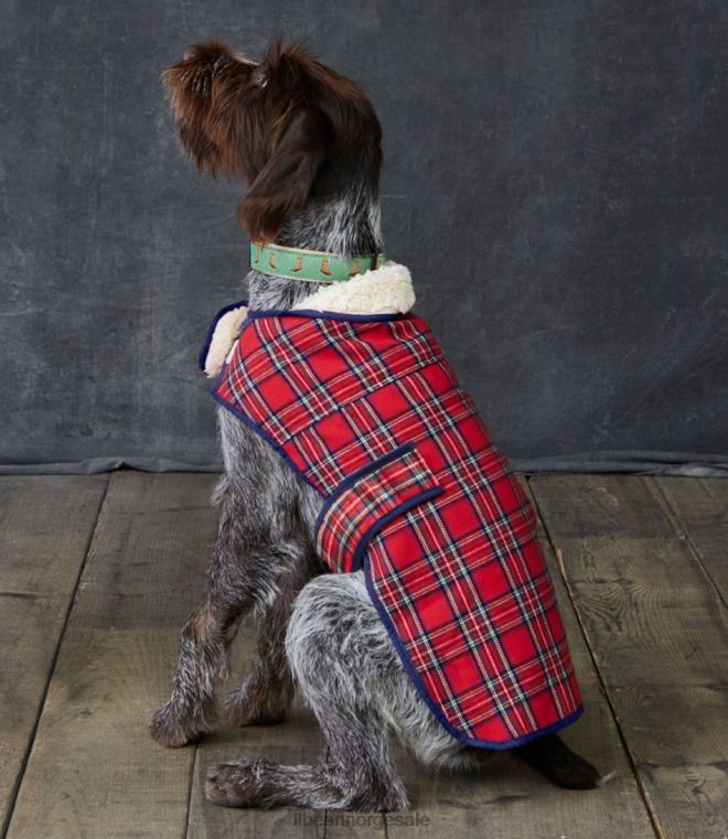 unisex flanell sherpa hundevest 24VDH2074 L.L.Bean hjem varer naturlig/royal stewart