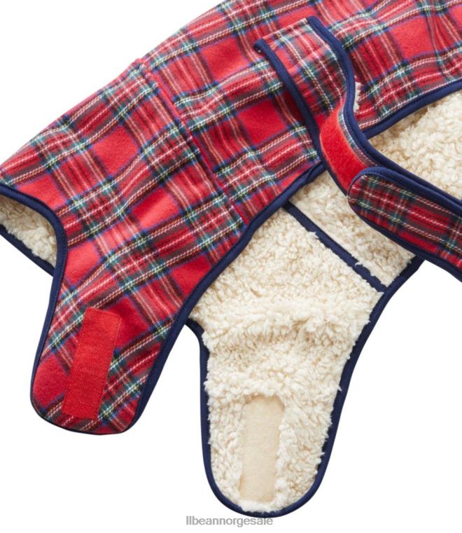 unisex flanell sherpa hundevest 24VDH2074 L.L.Bean hjem varer naturlig/royal stewart