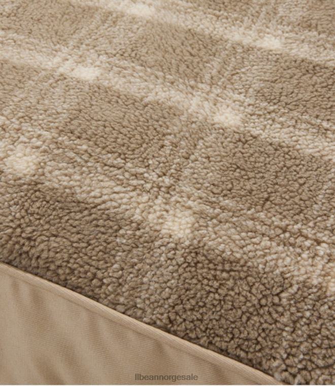 unisex rektangulær hundeseng av premium fleece 24VDH4149 L.L.Bean hjem varer burlap