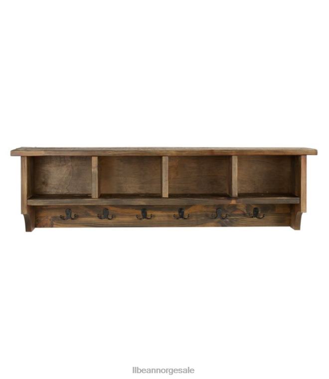 unisex grov furu vegg cubby med kroker 24VDH2827 L.L.Bean innendørs møbler rustikk naturlig