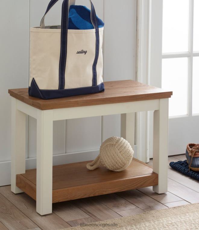 unisex malt våningshus benk treplate 24VDH2824 L.L.Bean innendørs møbler papirhvit