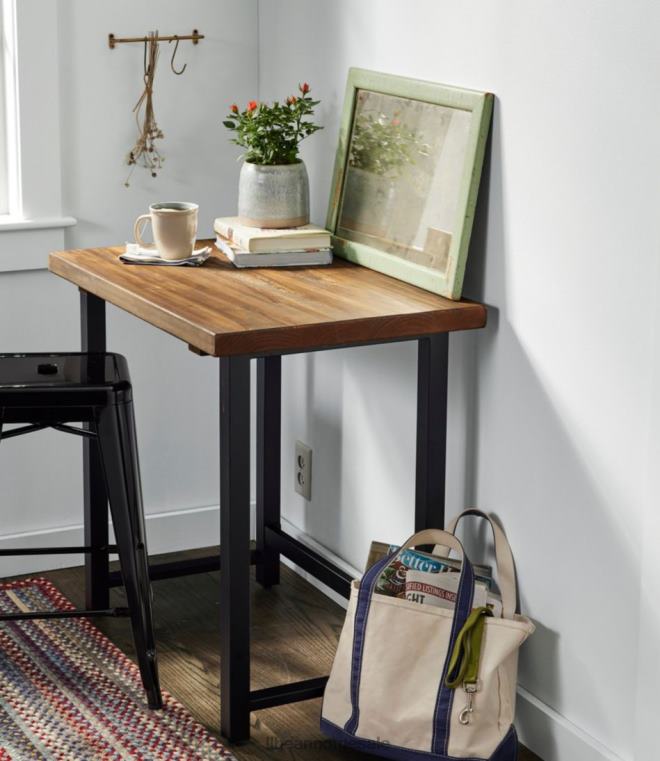 unisex grov furu skrivebord 24VDH2852 L.L.Bean innendørs møbler rustikk naturlig