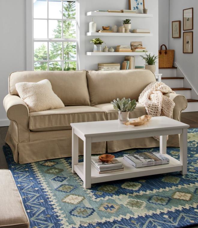 unisex furu punkt glidetrekk sofa ytelse lin 24VDH2910 L.L.Bean innendørs møbler kaki