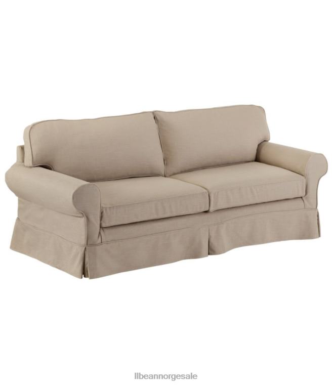 unisex furu punkt slipcovered sovesofa ytelse lin 24VDH2909 L.L.Bean innendørs møbler kaki