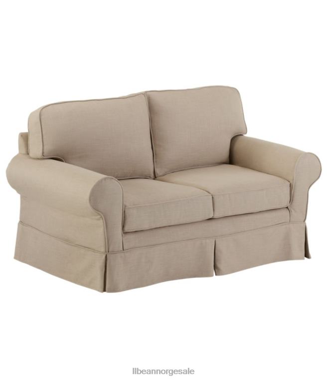 unisex pine point slipcovered love sete ytelse lin 24VDH2911 L.L.Bean innendørs møbler kaki