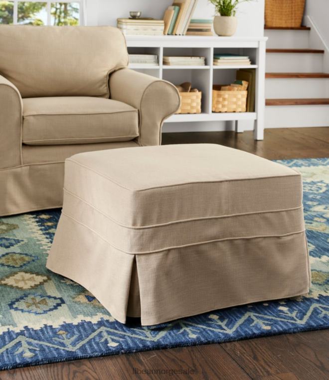 unisex furu punkt slipcovered ottomanske ytelse lin 24VDH4552 L.L.Bean innendørs møbler blå