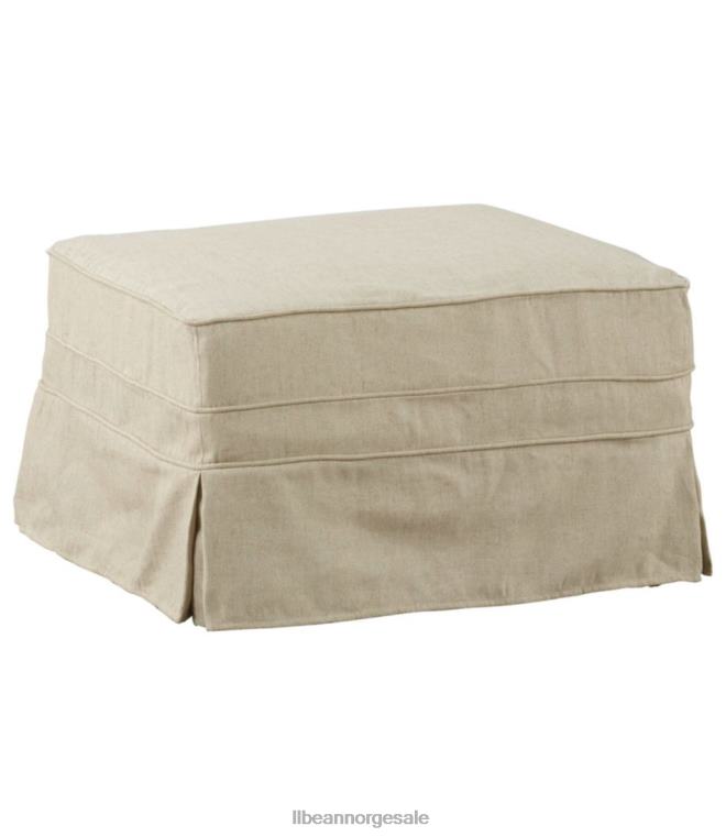 unisex furu spiss slipdekket ottomansk 24VDH2902 L.L.Bean innendørs møbler lin beige