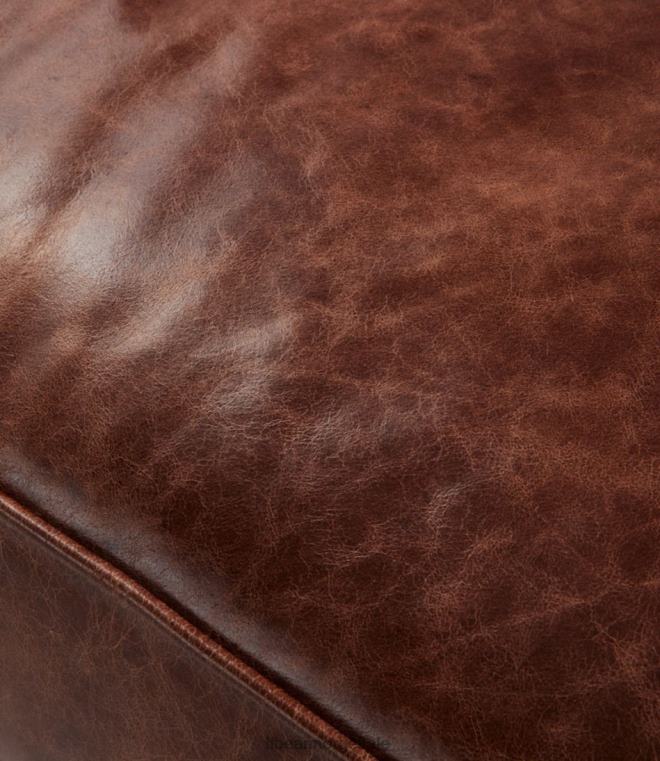 unisex lodgestol i skinn 24VDH2832 L.L.Bean innendørs møbler kastanje brun