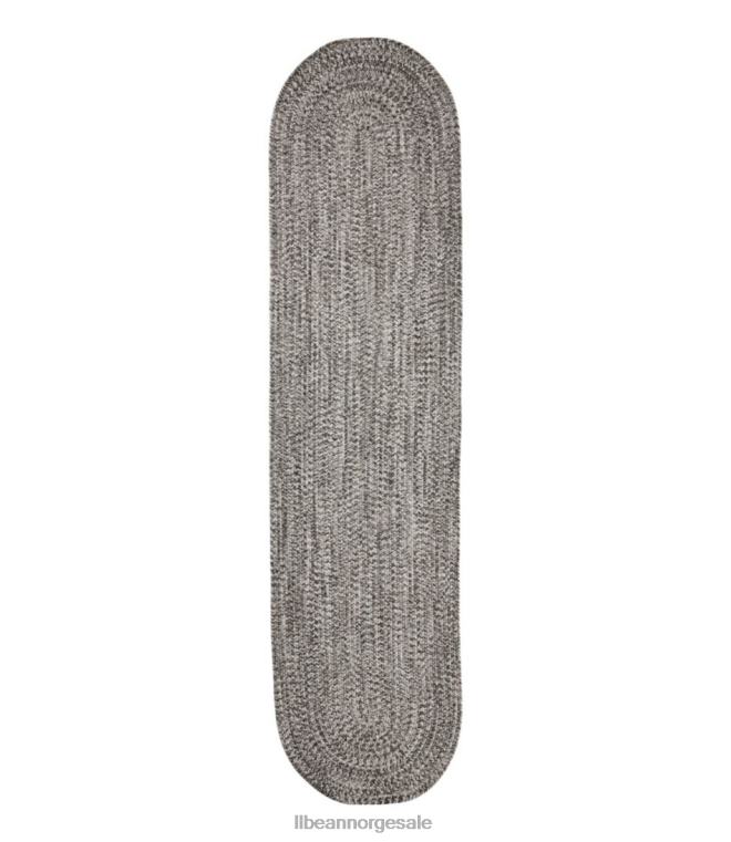 unisex allværs flettet løper konsentrisk mønster oval 24VDH4526 L.L.Bean hjem varer grå multi