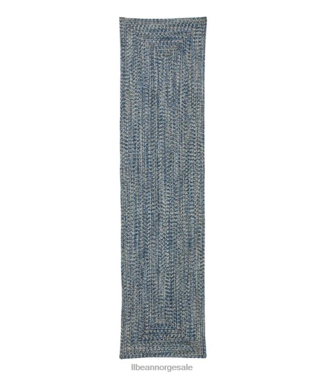 unisex allværs flettet løper konsentrisk mønster rektangulært 24VDH5635 L.L.Bean hjem varer indigo multi
