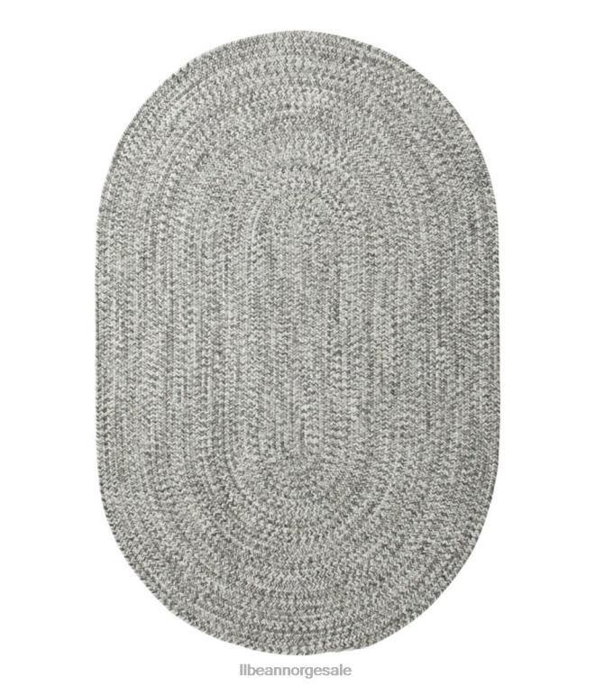 unisex allværs flettet teppe konsentrisk mønster oval 24VDH4346 L.L.Bean hjem varer grå multi