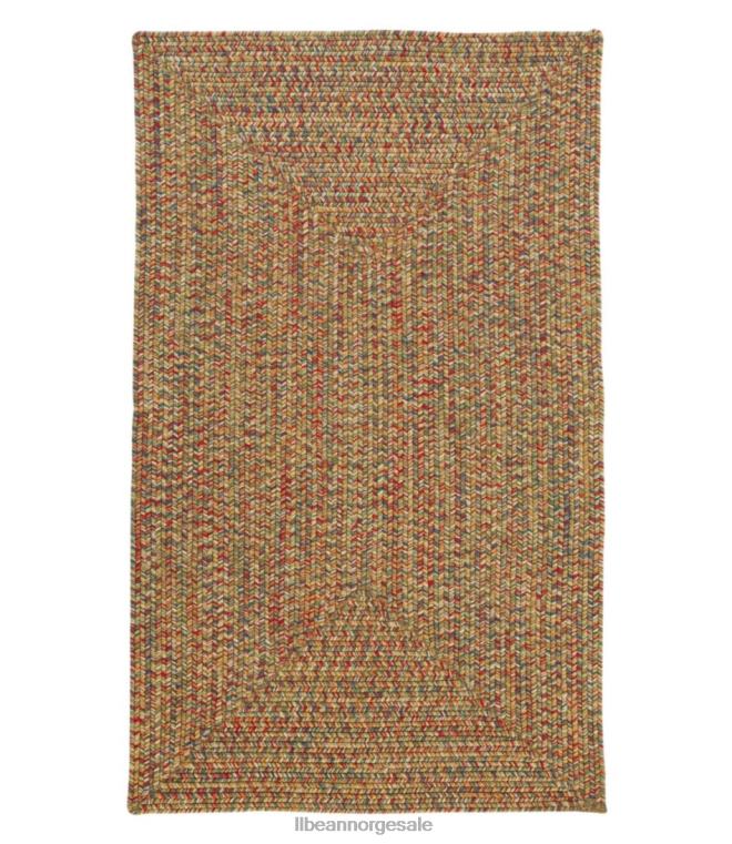 unisex allværs flettet teppe konsentrisk mønster rektangulært 24VDH6361 L.L.Bean hjem varer halm tweed
