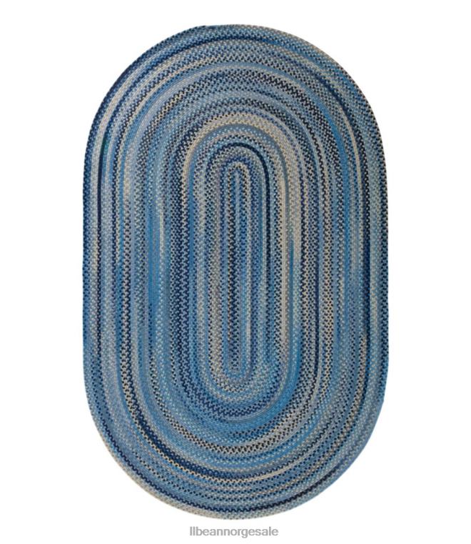 unisex flettet ullteppe oval 24VDH5510 L.L.Bean hjem varer mellomblå multi