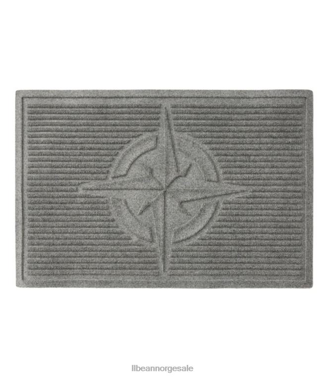 unisex everyspace resirkulert waterhog dørmatte kompassrose 24VDH4422 L.L.Bean hjem varer mellomgrå