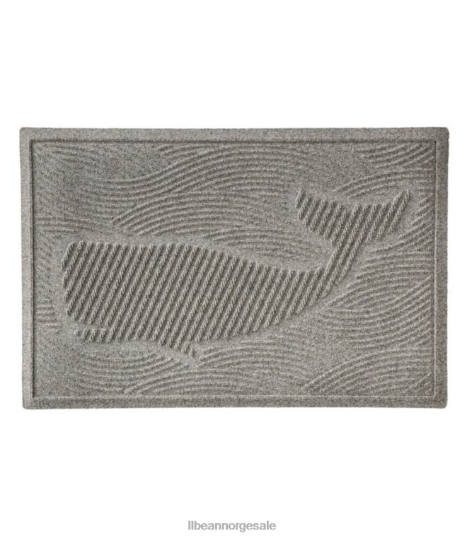 unisex everyspace resirkulert waterhog dørmatte svømmende hval 24VDH4398 L.L.Bean hjem varer mellomgrå