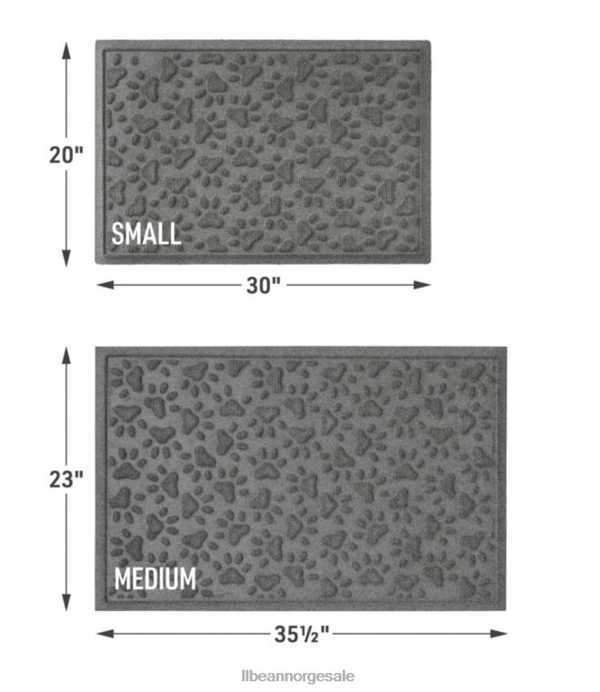 unisex resirkulert waterhog hundematte spredt poter 24VDH6141 L.L.Bean hjem varer mellomgrå