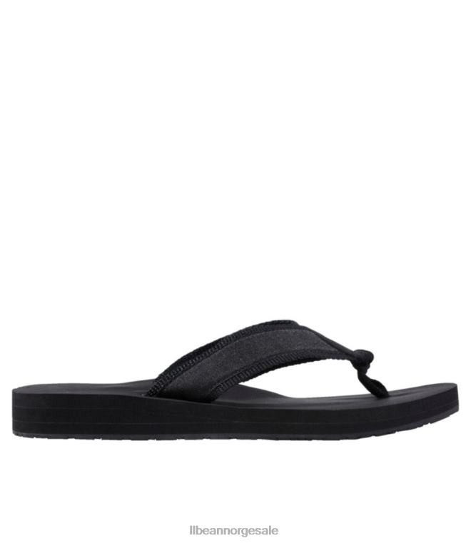 kvinner maine isle flip-flops 24VDH1071 L.L.Bean fottøy svart