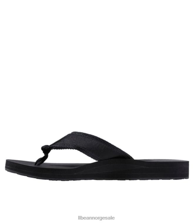 kvinner maine isle flip-flops 24VDH1071 L.L.Bean fottøy svart