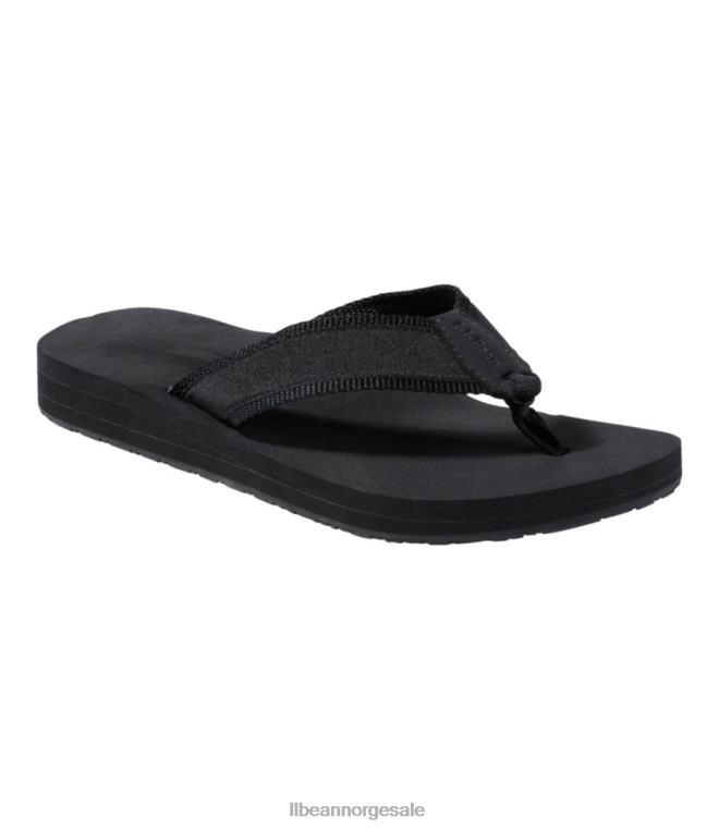 kvinner maine isle flip-flops 24VDH1071 L.L.Bean fottøy svart