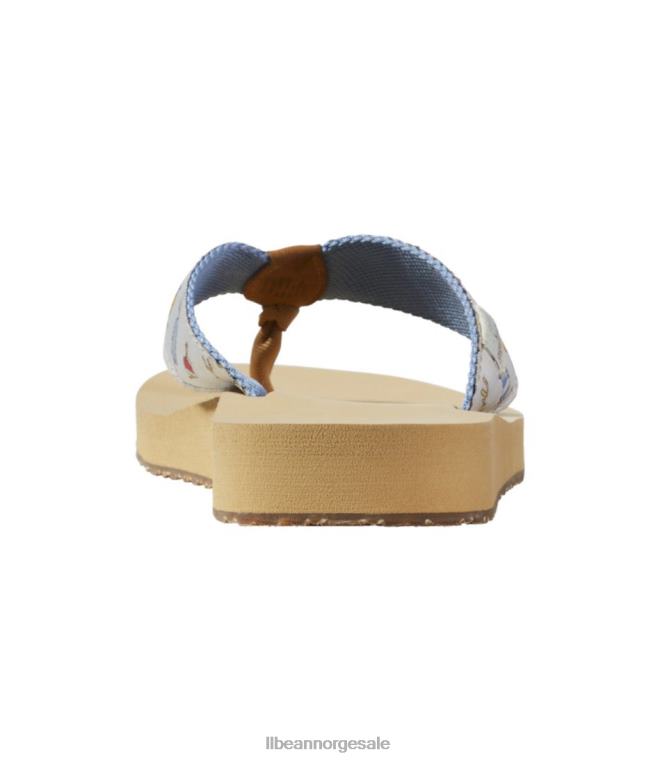 kvinner maine isle flip-flops 24VDH5181 L.L.Bean fottøy aqua teal hummer