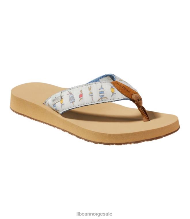 kvinner maine isle flip-flops 24VDH5181 L.L.Bean fottøy aqua teal hummer