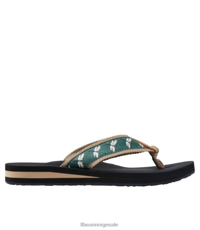kvinner originale maine isle flip-flops 24VDH6694 L.L.Bean fottøy øyenstikker/furu