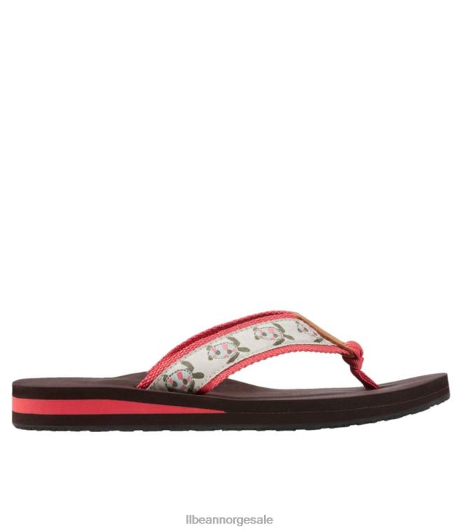 kvinner originale maine isle flip-flops 24VDH7063 L.L.Bean fottøy skilpadde/naturlig