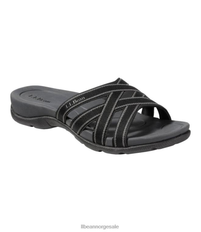 kvinner boothbay glidesandaler 24VDH5184 L.L.Bean fottøy mørk sement