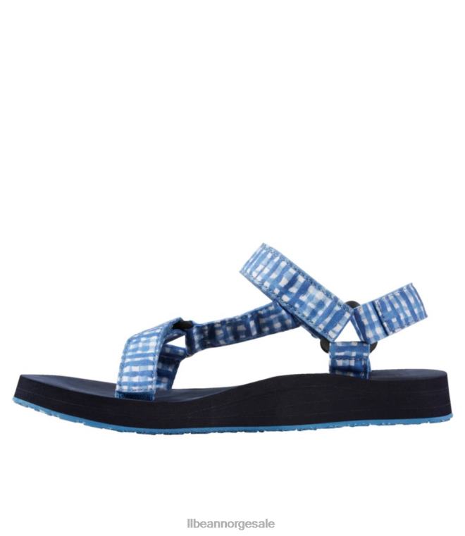 kvinner maine isle firepunkts sandaler 24VDH3771 L.L.Bean fottøy marinblå gingham