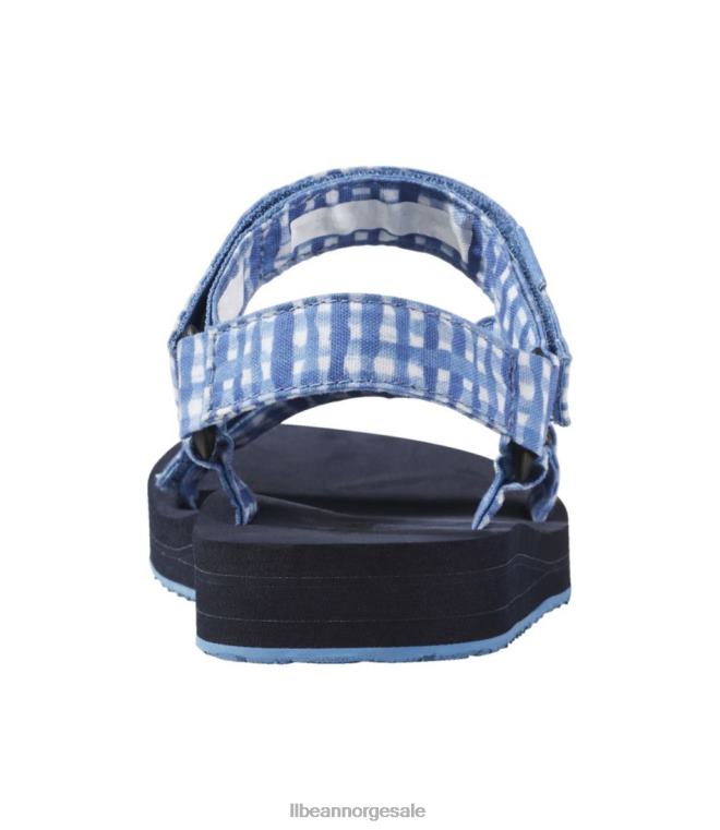kvinner maine isle firepunkts sandaler 24VDH3771 L.L.Bean fottøy marinblå gingham