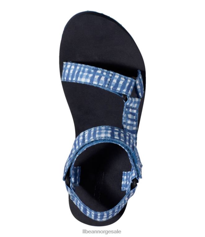 kvinner maine isle firepunkts sandaler 24VDH3771 L.L.Bean fottøy marinblå gingham
