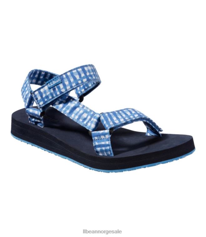 kvinner maine isle firepunkts sandaler 24VDH3771 L.L.Bean fottøy marinblå gingham