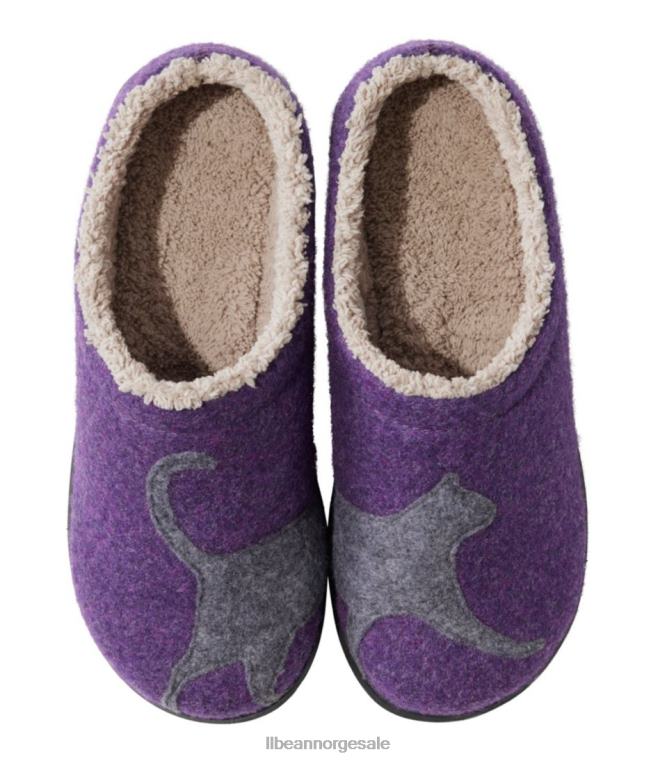 kvinner daggry skraper 24VDH6693 L.L.Bean fottøy dyp lilla/katt