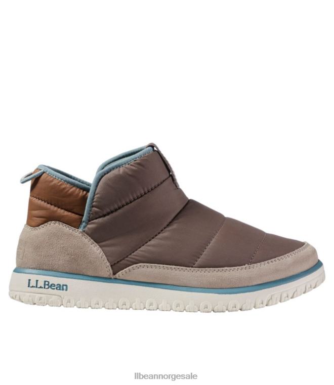kvinner klassiske quiltede fjellsko 24VDH3762 L.L.Bean fottøy grå bjørk/taupe brun