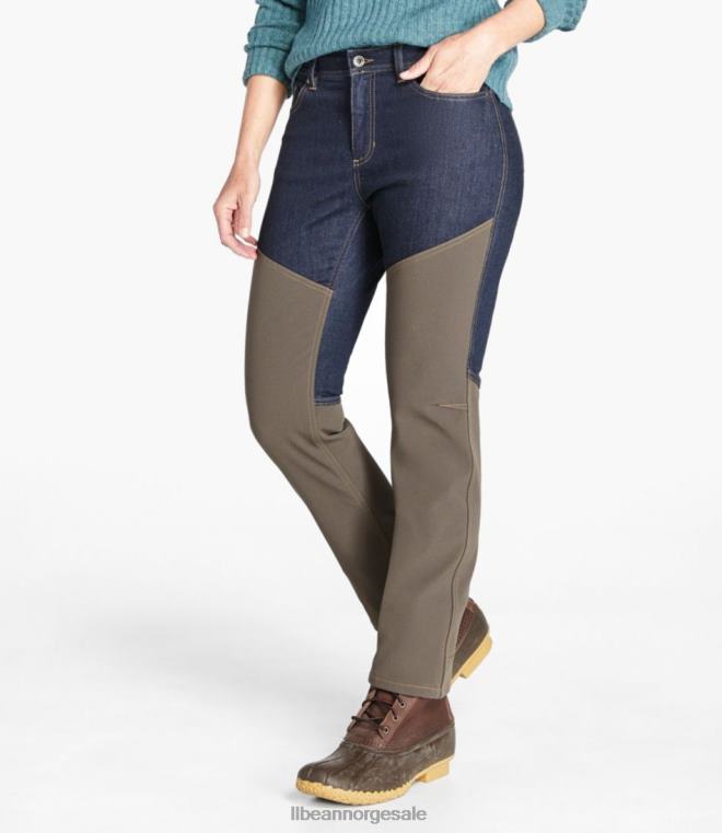 kvinner stretch briar jeans 24VDH1913 L.L.Bean utendørs utstyr mørk indigo/mørk ask