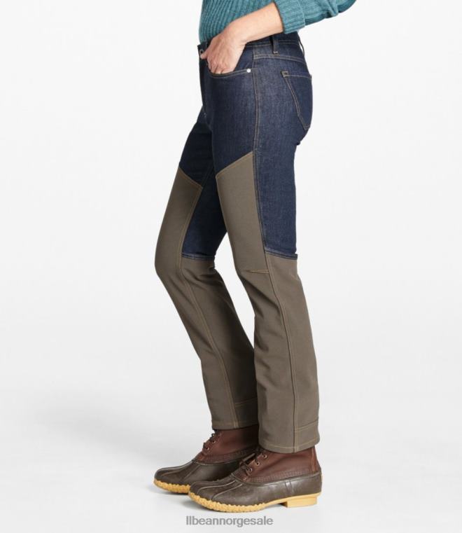 kvinner stretch briar jeans 24VDH1913 L.L.Bean utendørs utstyr mørk indigo/mørk ask
