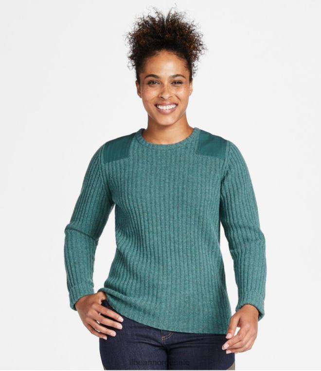 kvinner commando genser med rund hals 24VDH540 L.L.Bean utendørs utstyr bløt granlyng
