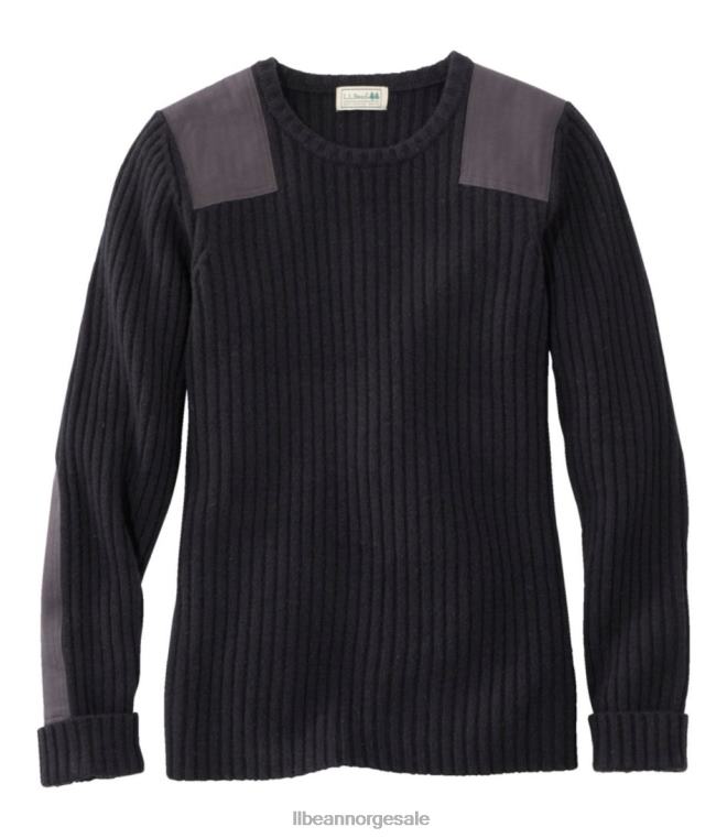 kvinner commando genser med rund hals 24VDH5951 L.L.Bean utendørs utstyr svart