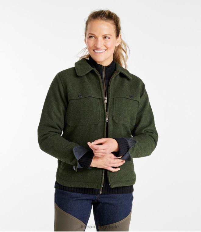 kvinner maine guide glidelås foran jac-skjorte med primaloft 24VDH190 L.L.Bean utendørs utstyr loden