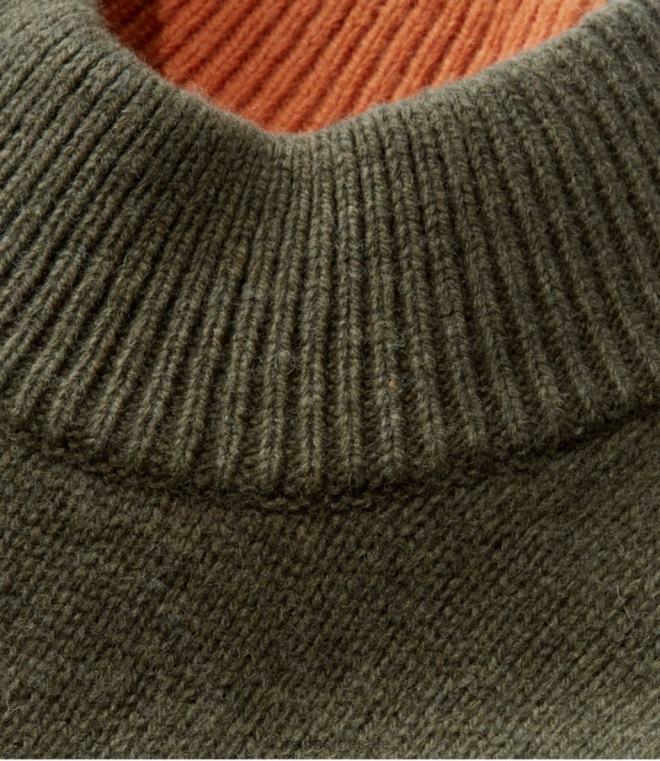 kvinner maine guide mock crew genser 24VDH187 L.L.Bean utendørs utstyr tare grønn