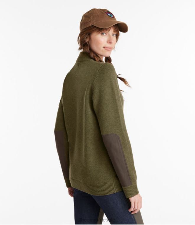 kvinner maine guide mock crew genser 24VDH4695 L.L.Bean utendørs utstyr sølv bjørk