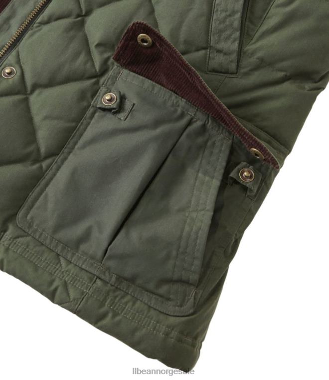 kvinner opplands dunvest i vokset bomull 24VDH914 L.L.Bean utendørs utstyr loden