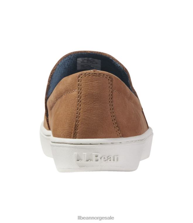 kvinner eco bay leather slip-ons 24VDH1010 L.L.Bean fottøy grå tåke/fiolett is