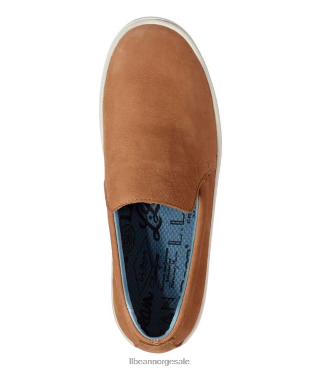 kvinner eco bay leather slip-ons 24VDH1010 L.L.Bean fottøy grå tåke/fiolett is