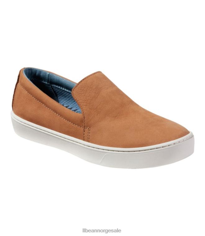 kvinner eco bay leather slip-ons 24VDH1010 L.L.Bean fottøy grå tåke/fiolett is