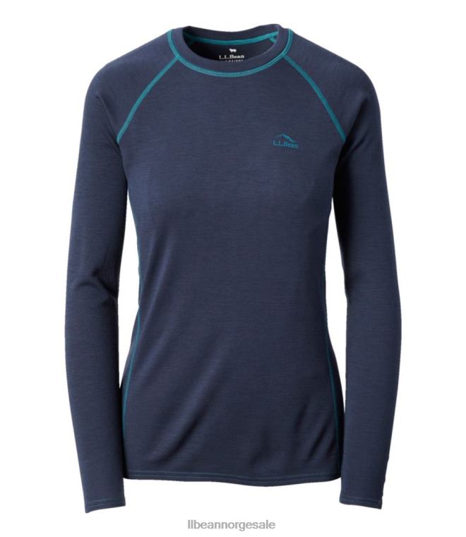 kvinner cresta midweight 250 crew topp 24VDH3522 L.L.Bean klær karbon marine