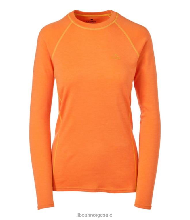 kvinner cresta midweight 250 crew topp 24VDH6646 L.L.Bean klær papaya
