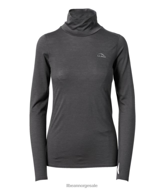 kvinner cresta ull ultralett 150 turtleneck 24VDH4981 L.L.Bean klær legering grå