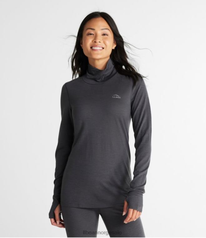 kvinner cresta ull ultralett 150 turtleneck 24VDH4981 L.L.Bean klær legering grå